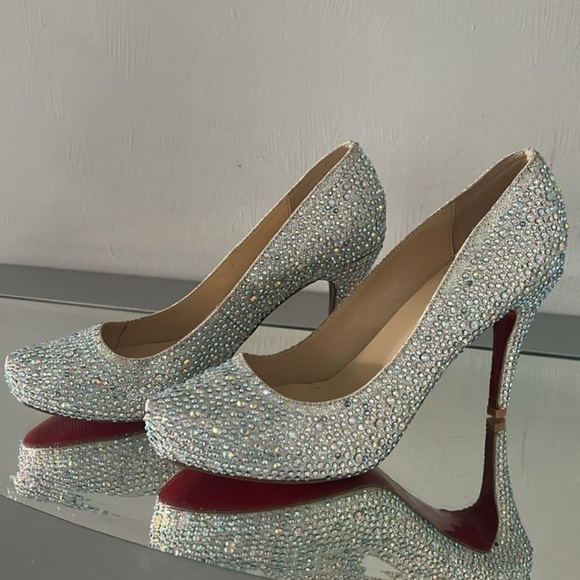 Aurora Boreale Crystal red bottoms high heels Size 40 (US 9) - Picture 2 of 12